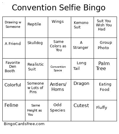 Convention Selfie Bingo