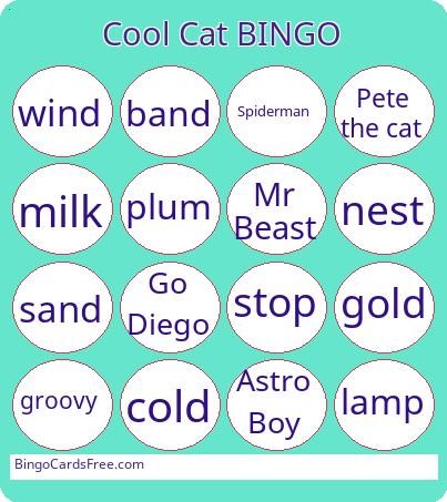 Cool Cat Bingo