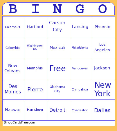 Coordinate Practice Bingo Card