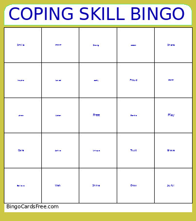 COPING SKILL Bingo Card