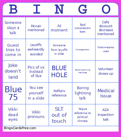 Core Day Bingo Card