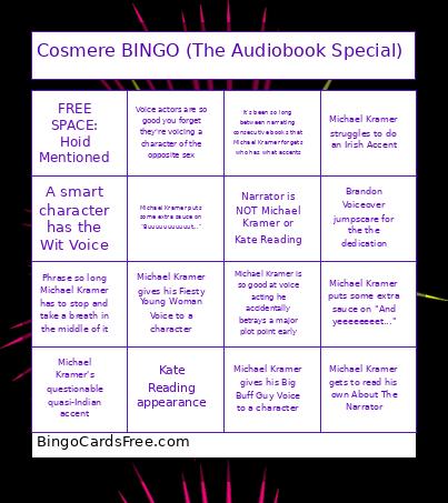 Cosmere BINGO (The Audiobook Special)