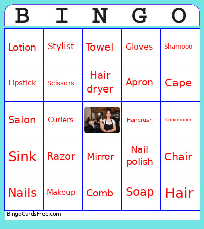 Cosmetology Bingo Card