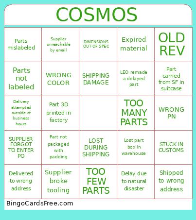 Cosmos Bingo