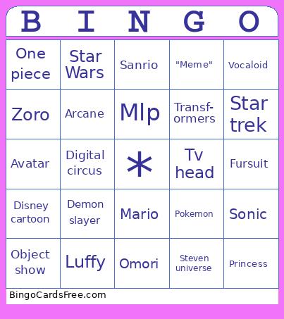 Cosplay Bingo Cards Free Pdf Printable Game, Title: BINGO