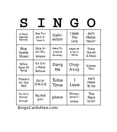 Country Classics V01 Bingo