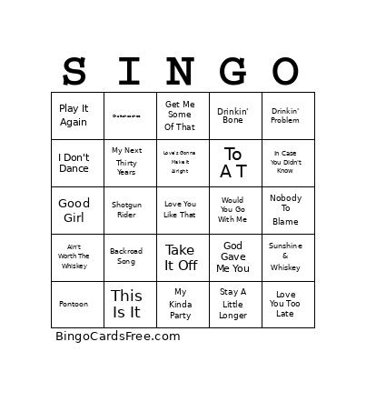 Country Rockin' V02 Bingo
