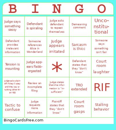 Court Bingo