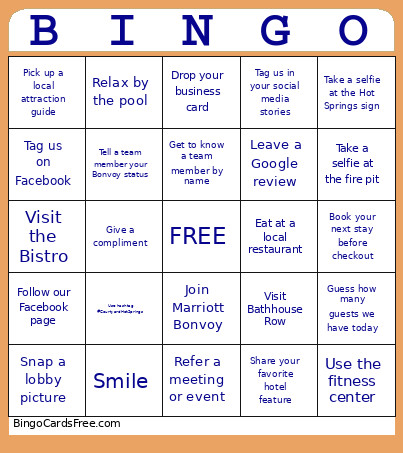COURTYARD Bingo Card