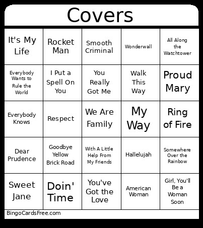 Covers Bingo Card