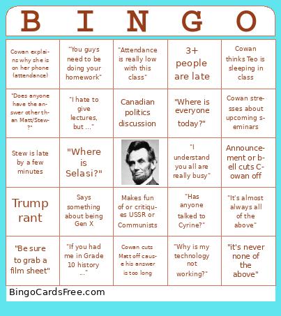 Cowan Bingo