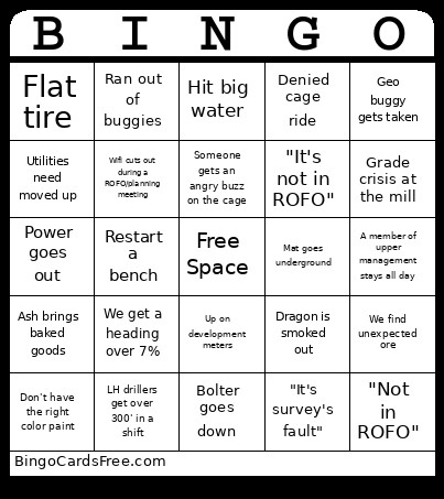 Coy 3 Bingo Card
