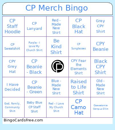 CP Merch Bingo
