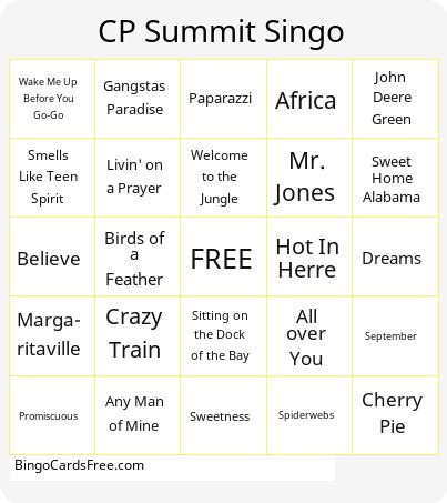 CP Summit Singo Bingo