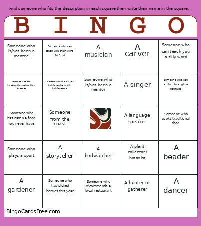 CPG Bingo Card