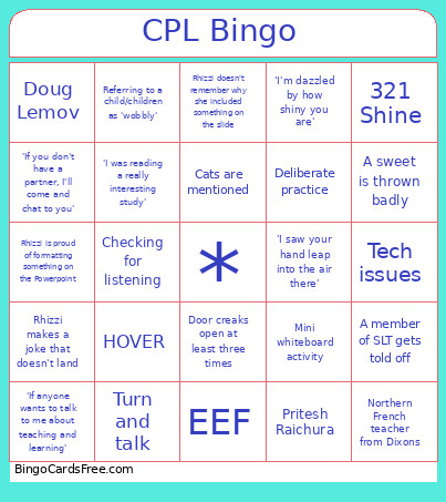 CPL Bingo Card