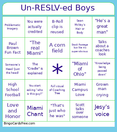 Cradle Of Coaches Bingo Card
