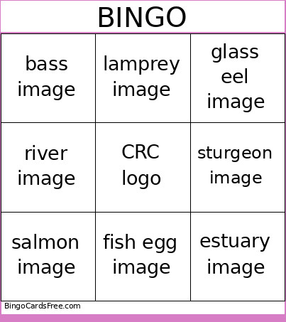 CRC Migratory Fish 1 Bingo Card