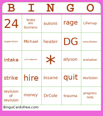 Create Bullshit Bingo Card