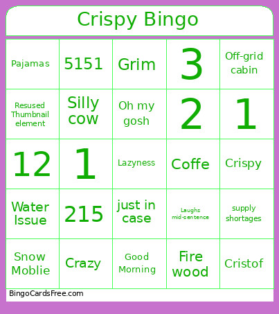 Crispy_celia Bingo Card