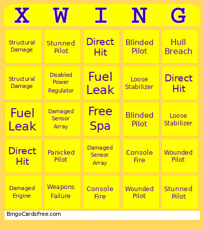Crit Bingo Card