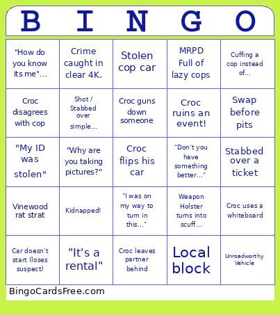 CROC OHIO Bingo