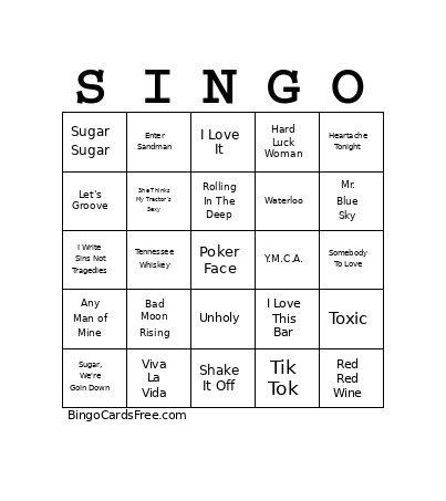 Crowd Pleasers Bingo Card