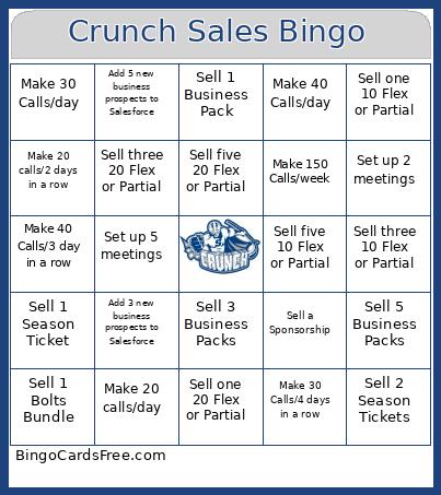 Crunch Sales Bingo