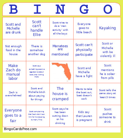Crystal River Bingo Card