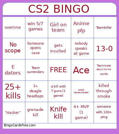 Cs2 Sadasdsad Bingo Card