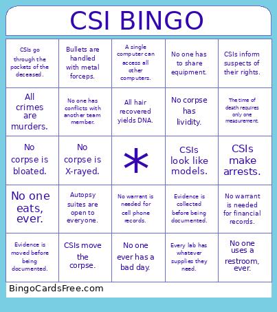 CSI Bingo