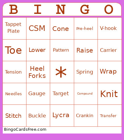 CSKMS Bingo Card