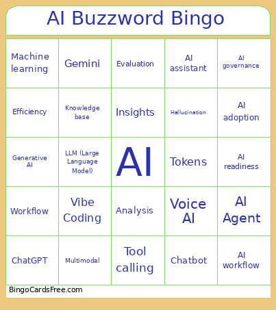 CSO AI Buzzword Bingo Card