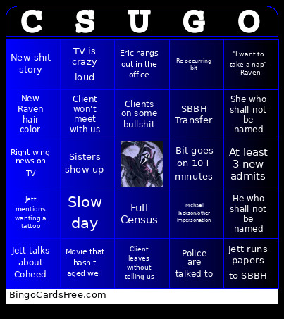 CSU Bingo Card