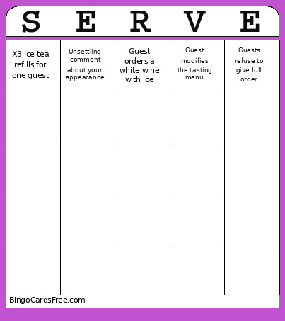CT Bingo Card