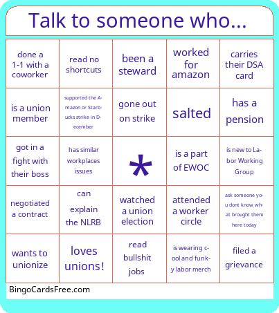 CT DSA Labor Happy Hour 1-29 Bingo Cards Free Pdf Printable Game, Title: Talk to someone who...