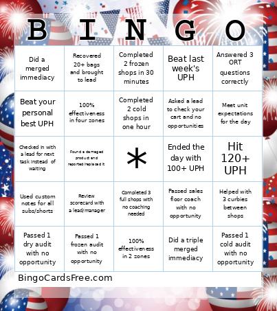 curbie Bingo