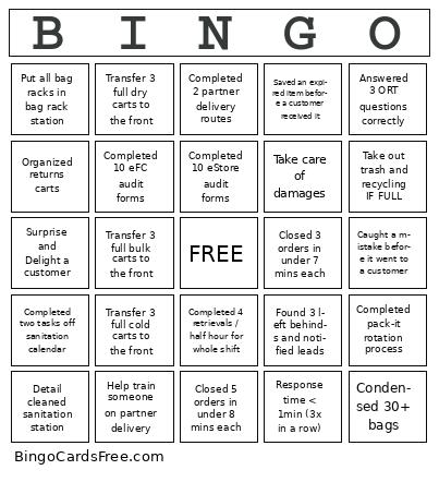 Curbie Bingo