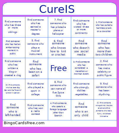 CureIS Bingo Card