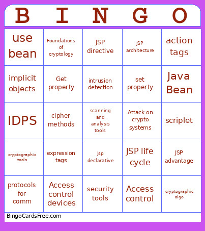 CUSTOM Bingo Card