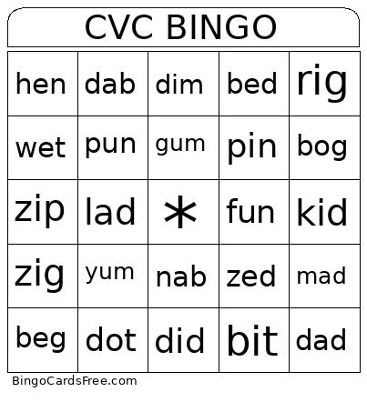 CVC 75 People Bingo Card