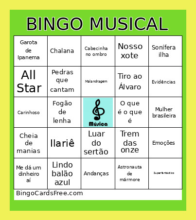 Débora E Manu Bingo Card