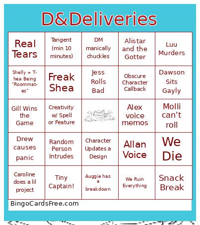 D&Deliveries Bingo