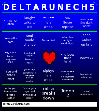 D E L T A R U N E C H 5 Bingo Card