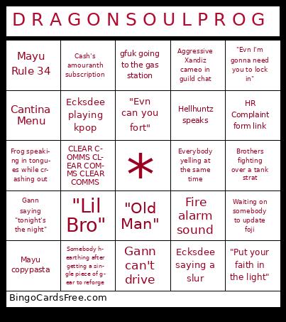 Dragon Soul Bingo Cards Free Pdf Printable Game, Title: D R A G O N S O U L P R O G 