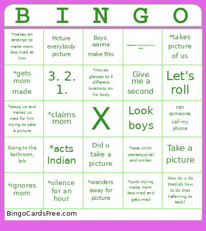 Dad Bingo Card
