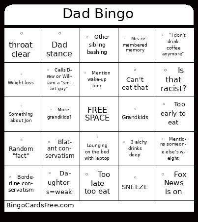 DAD BINGO