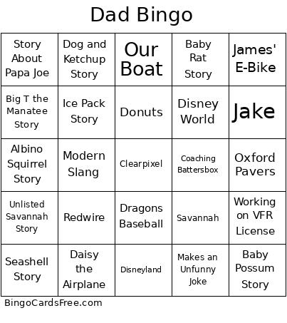 Dad Bingo