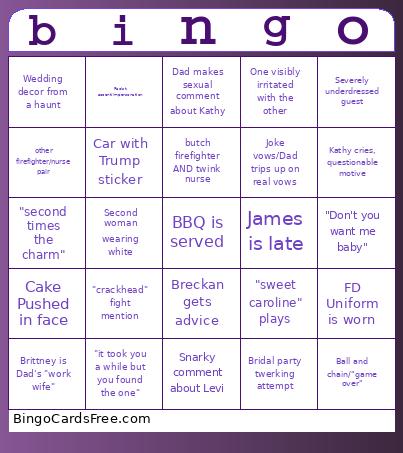 Dad's Wedding Bingo
