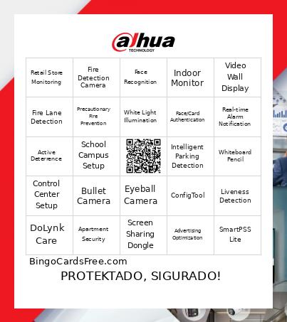 Dahua Bingo Card